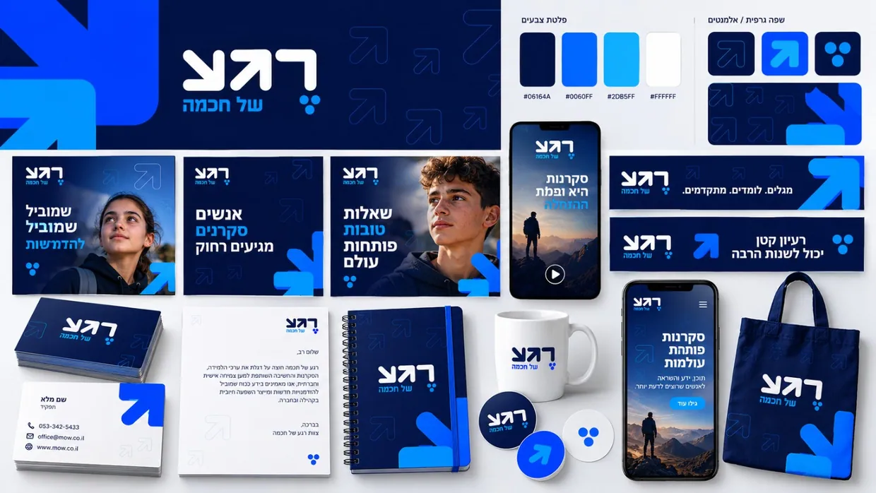המחשה של מעטפת המיתוג של רגע של חכמה